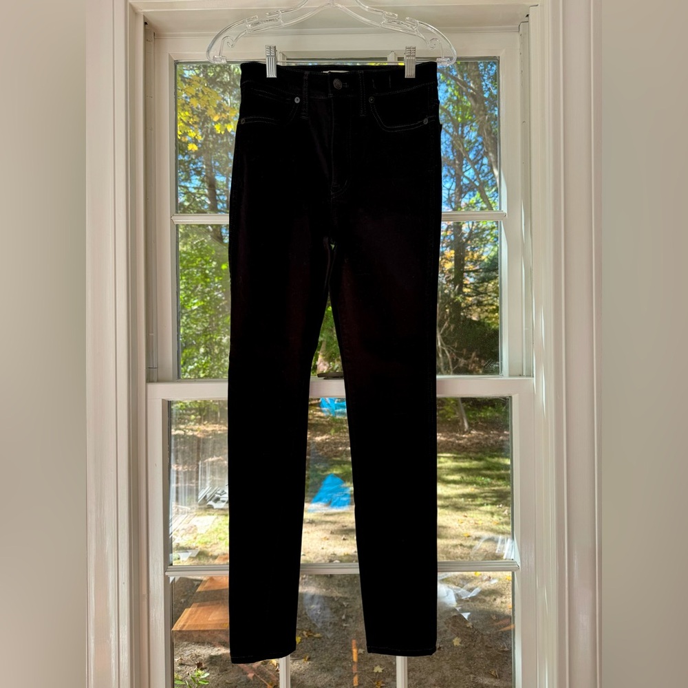 Madewell 10" High-Rise Skinny Jeans in Black Frost size 27, NWOT